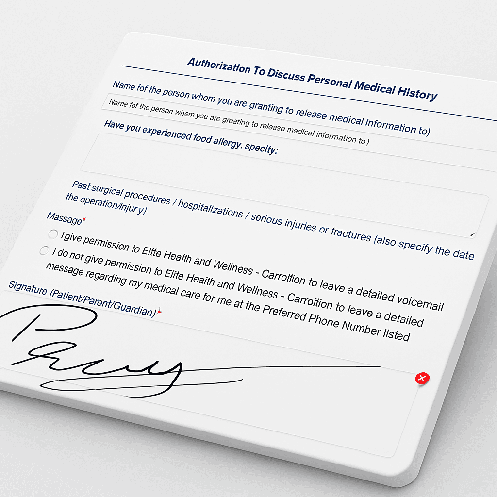 Digital Forms & Documentation - Electronic intake forms with OCR processing